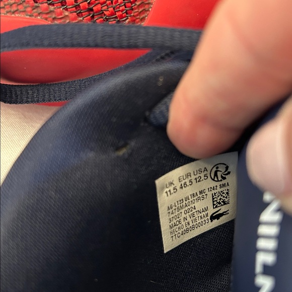 Lacoste AGLT 23 Ultra Men’s Red and Blue Sneakers
Size 12.5 - Picture 11 of 11